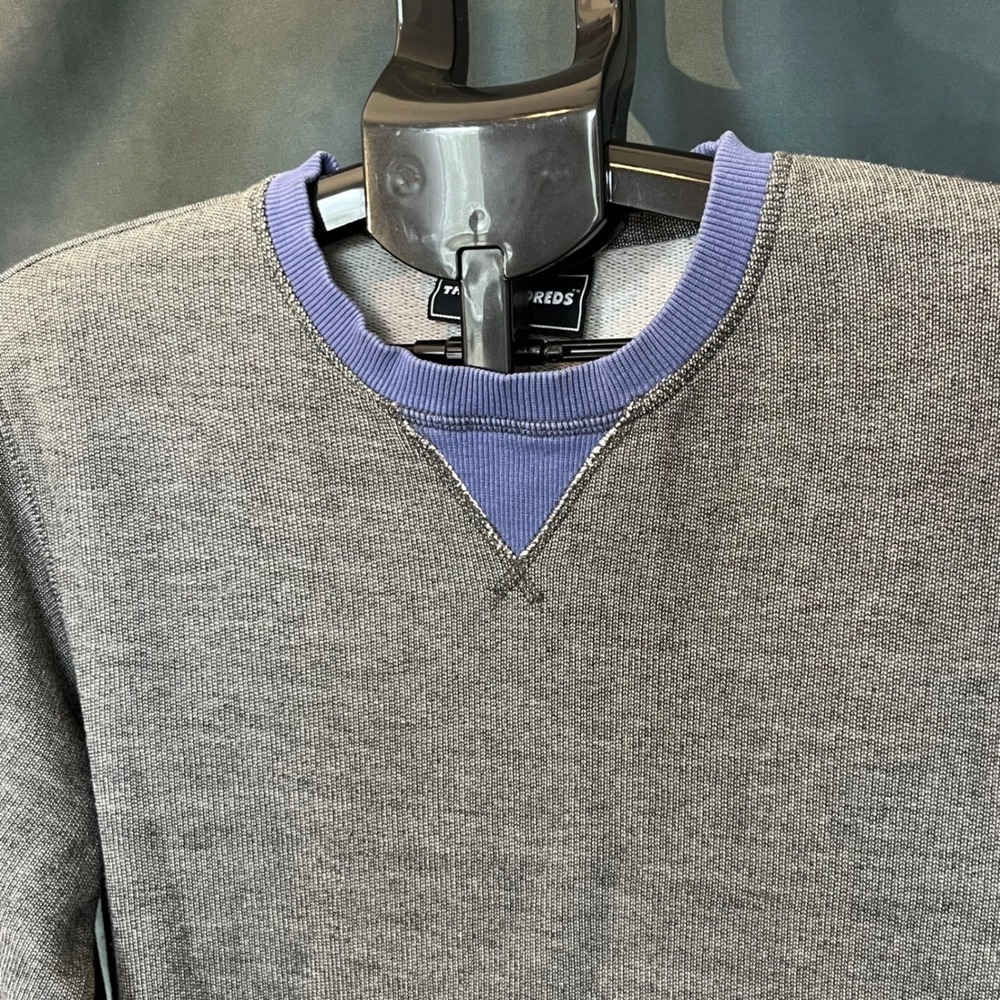 The Hundreds Room Crewneck‎ Sweatshirt Grey Heathered Pullover Blue Size Medium - Picture 4 of 7